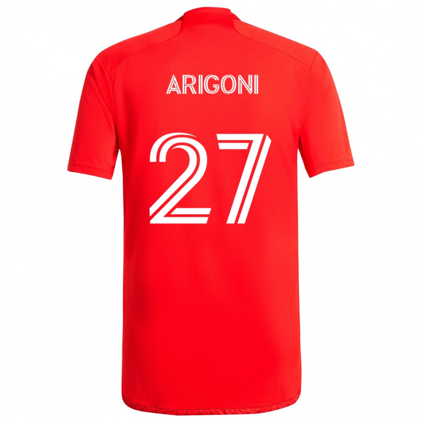 Kinderen Allan Arigoni #27 Rood Wit Thuisshirt Thuistenue 2024/25 T-Shirt