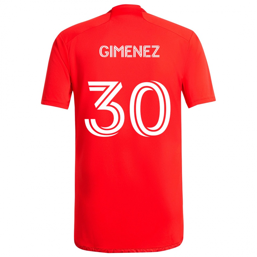 Kinderen Gastón Giménez #30 Rood Wit Thuisshirt Thuistenue 2024/25 T-Shirt