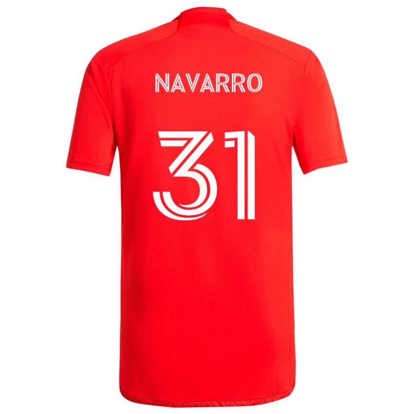 Kinderen Federico Navarro #31 Rood Wit Thuisshirt Thuistenue 2024/25 T-Shirt