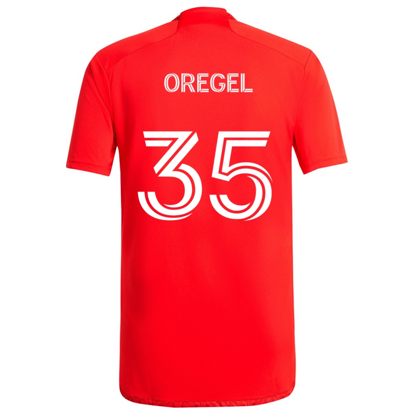 Kinderen Sergio Oregel #35 Rood Wit Thuisshirt Thuistenue 2024/25 T-Shirt