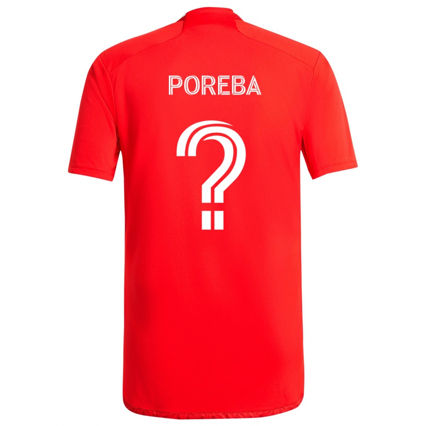 Kinderen David Poreba #0 Rood Wit Thuisshirt Thuistenue 2024/25 T-Shirt