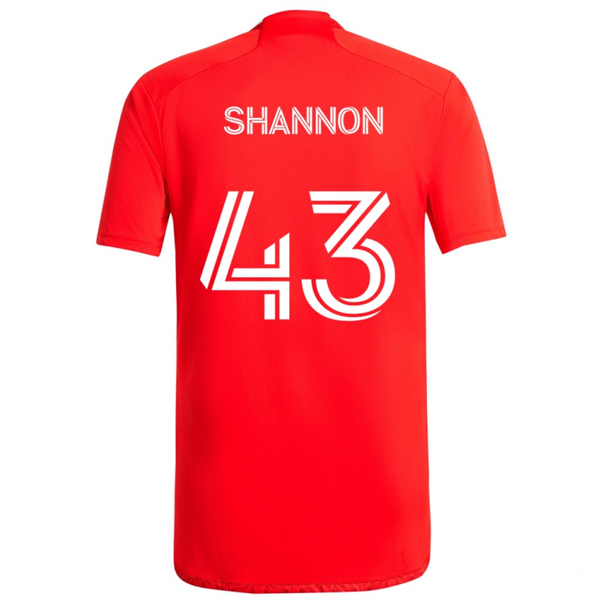 Kinderen Jaylen Shannon #43 Rood Wit Thuisshirt Thuistenue 2024/25 T-Shirt