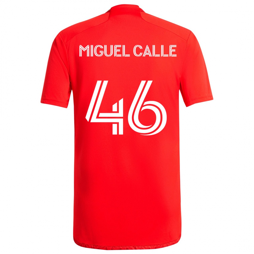 Kinderen Juan Miguel Calle #46 Rood Wit Thuisshirt Thuistenue 2024/25 T-Shirt