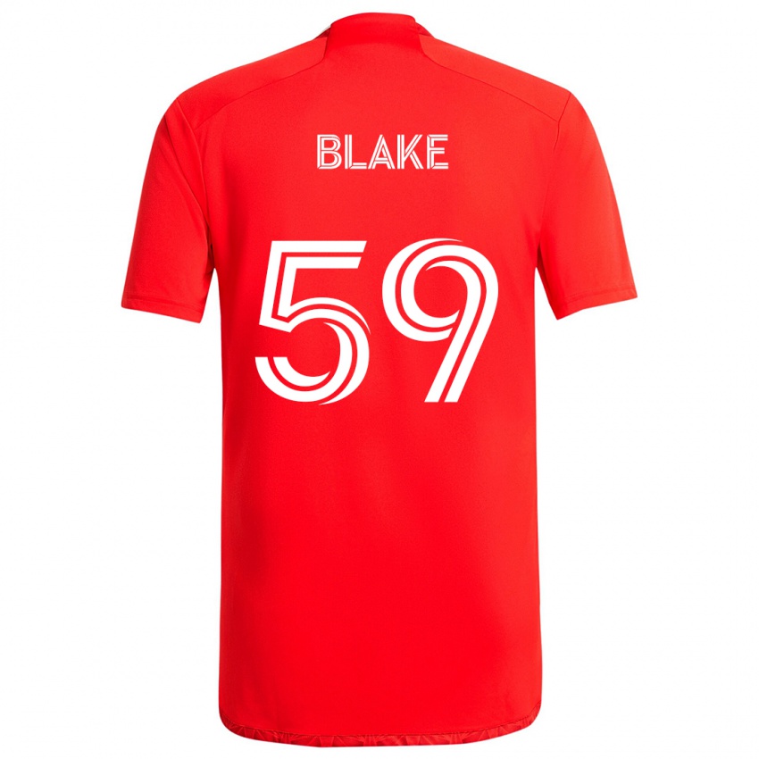 Kinderen Romain Blake #59 Rood Wit Thuisshirt Thuistenue 2024/25 T-Shirt