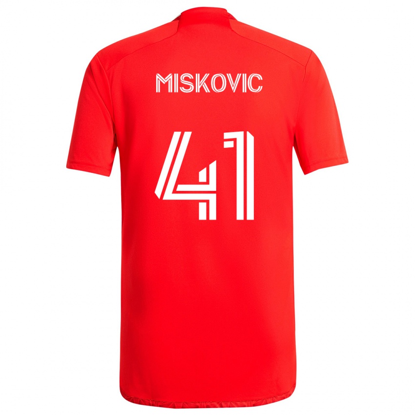 Kinderen Mihajlo Miskovic #41 Rood Wit Thuisshirt Thuistenue 2024/25 T-Shirt