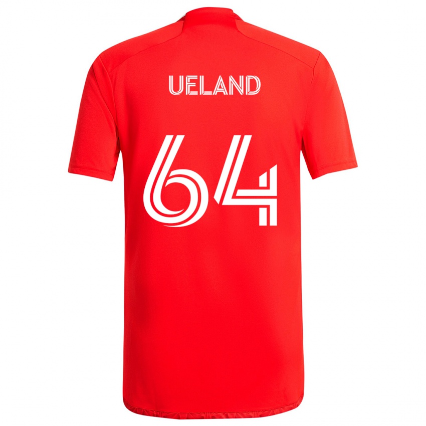 Kinderen Andreas Ueland #64 Rood Wit Thuisshirt Thuistenue 2024/25 T-Shirt