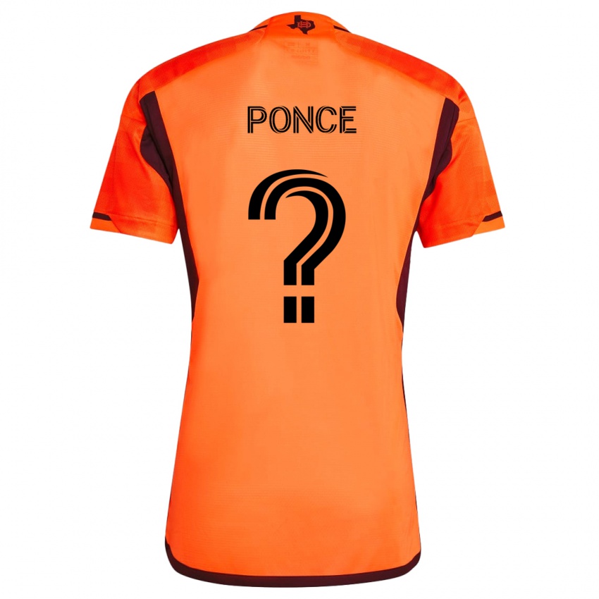 Kinderen Ezequiel Ponce #0 Oranje Zwart Thuisshirt Thuistenue 2024/25 T-Shirt