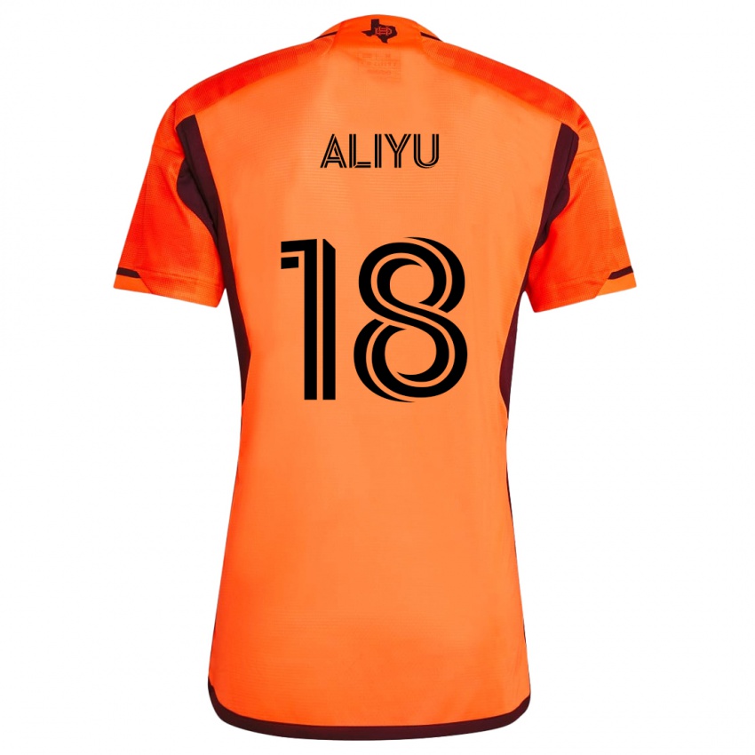 Kinderen Ibrahim Aliyu #18 Oranje Zwart Thuisshirt Thuistenue 2024/25 T-Shirt