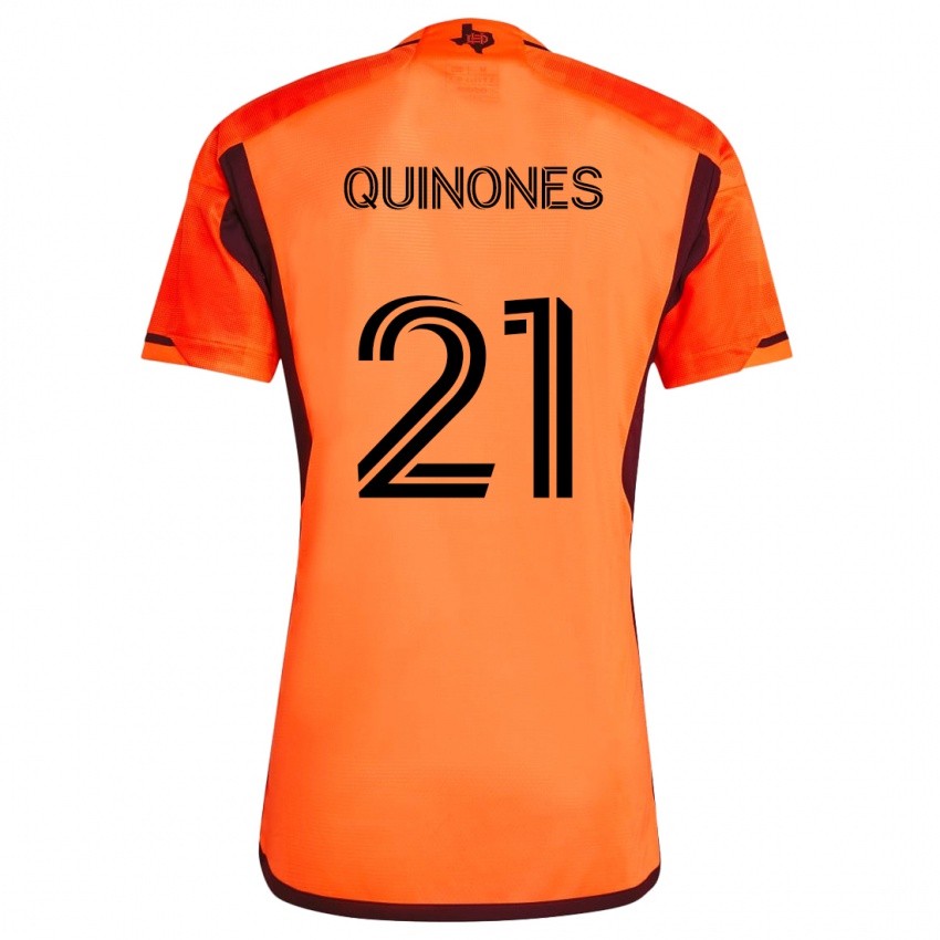 Kinderen Nelson Quiñónes #21 Oranje Zwart Thuisshirt Thuistenue 2024/25 T-Shirt