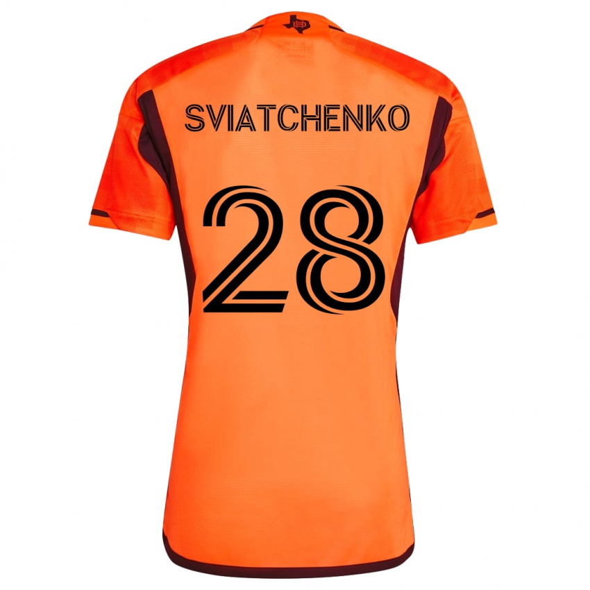 Kinderen Erik Sviatchenko #28 Oranje Zwart Thuisshirt Thuistenue 2024/25 T-Shirt