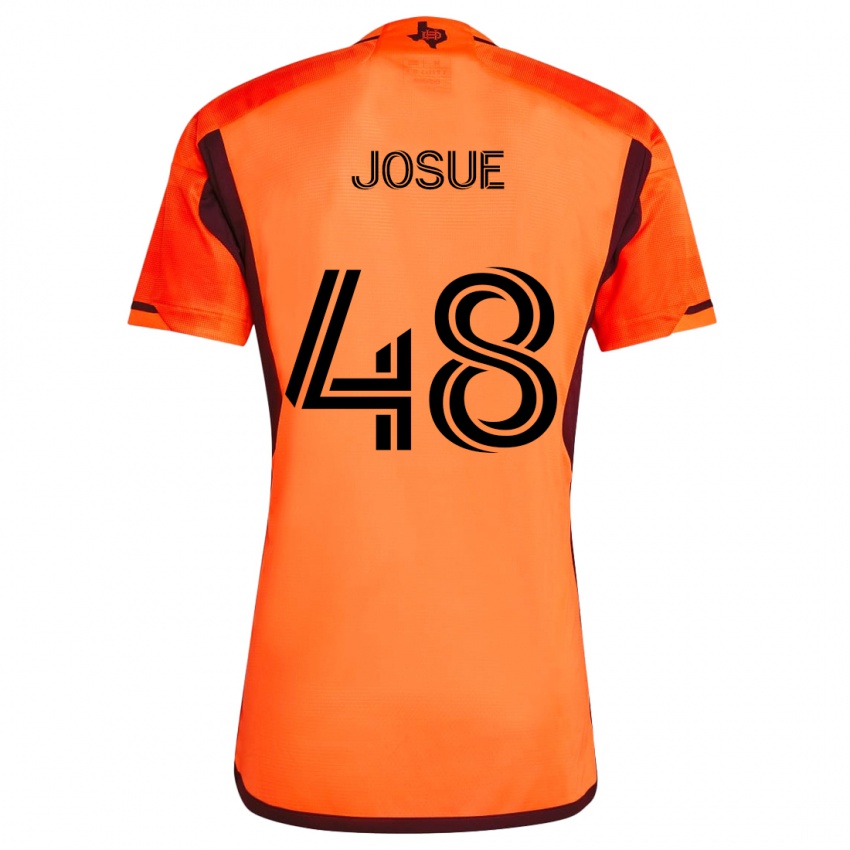 Kinderen Josué #48 Oranje Zwart Thuisshirt Thuistenue 2024/25 T-Shirt