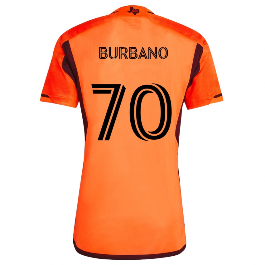 Kinderen Jordy Burbano #70 Oranje Zwart Thuisshirt Thuistenue 2024/25 T-Shirt