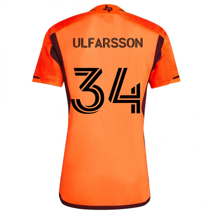 Kinderen Thor Úlfarsson #34 Oranje Zwart Thuisshirt Thuistenue 2024/25 T-Shirt