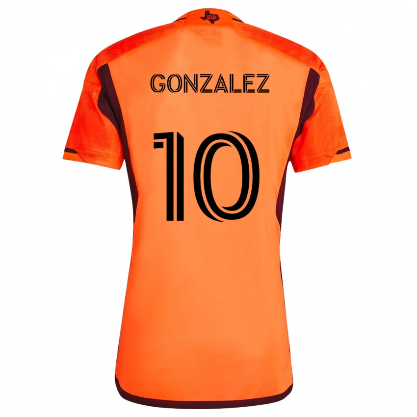 Kinderen Yair González #10 Oranje Zwart Thuisshirt Thuistenue 2024/25 T-Shirt