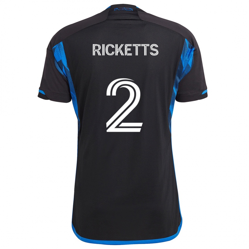 Kinderen Jamar Ricketts #2 Blauw Zwart Thuisshirt Thuistenue 2024/25 T-Shirt