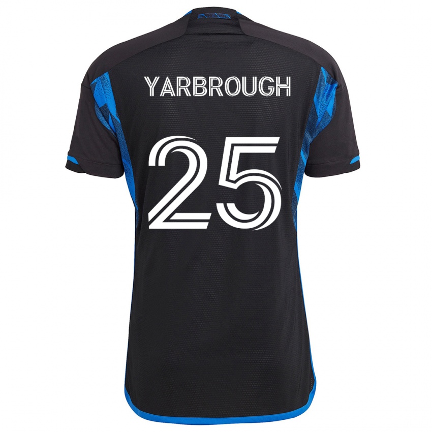 Kinderen William Yarbrough #25 Blauw Zwart Thuisshirt Thuistenue 2024/25 T-Shirt