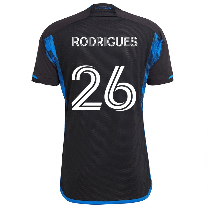 Kinderen Rodrigues #26 Blauw Zwart Thuisshirt Thuistenue 2024/25 T-Shirt