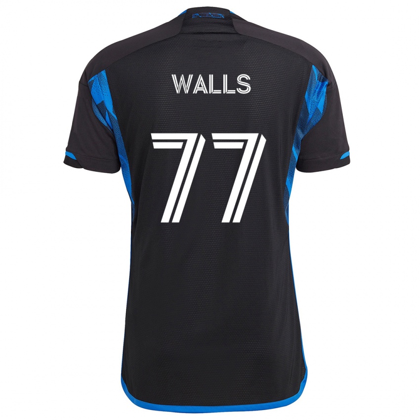 Kinderen Casey Walls #77 Blauw Zwart Thuisshirt Thuistenue 2024/25 T-Shirt