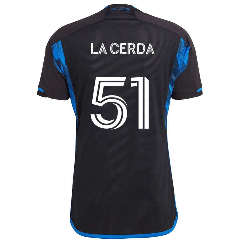 Kinderen Eric De La Cerda #51 Blauw Zwart Thuisshirt Thuistenue 2024/25 T-Shirt