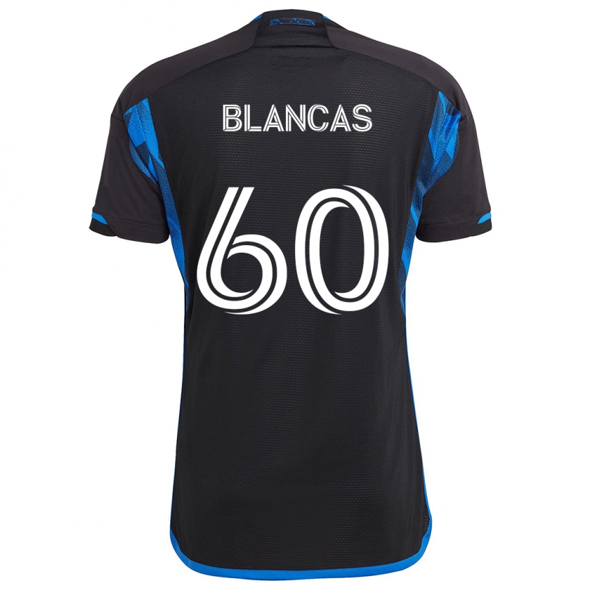 Kinderen Eduardo Blancas #60 Blauw Zwart Thuisshirt Thuistenue 2024/25 T-Shirt