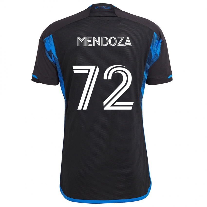 Kinderen Edwyn Mendoza #72 Blauw Zwart Thuisshirt Thuistenue 2024/25 T-Shirt