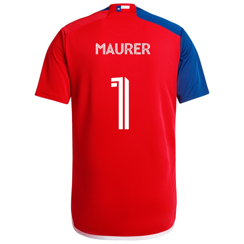 Kinderen Jimmy Maurer #1 Blauw Rood Thuisshirt Thuistenue 2024/25 T-Shirt