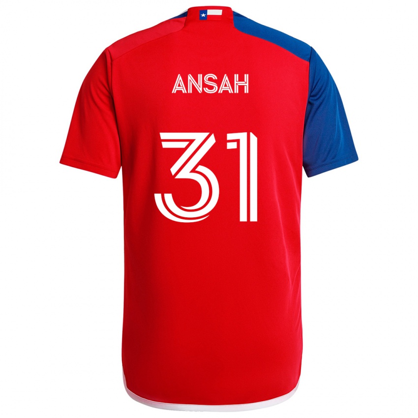 Kinderen Eugene Ansah #31 Blauw Rood Thuisshirt Thuistenue 2024/25 T-Shirt