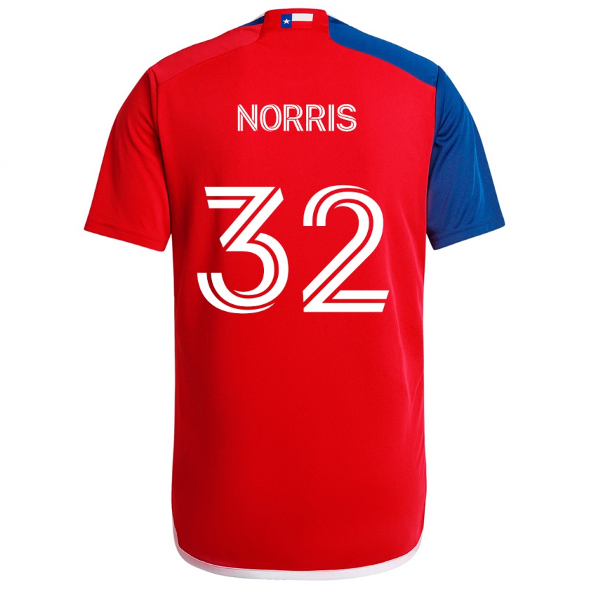 Kinderen Nolan Norris #32 Blauw Rood Thuisshirt Thuistenue 2024/25 T-Shirt