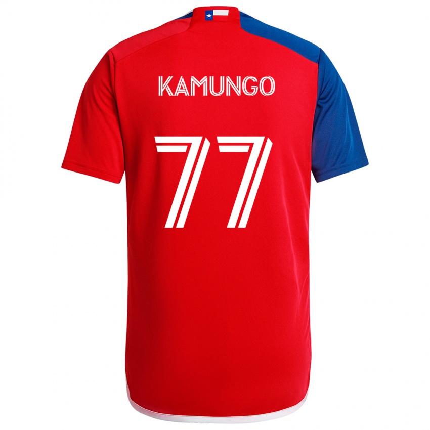 Kinderen Bernard Kamungo #77 Blauw Rood Thuisshirt Thuistenue 2024/25 T-Shirt