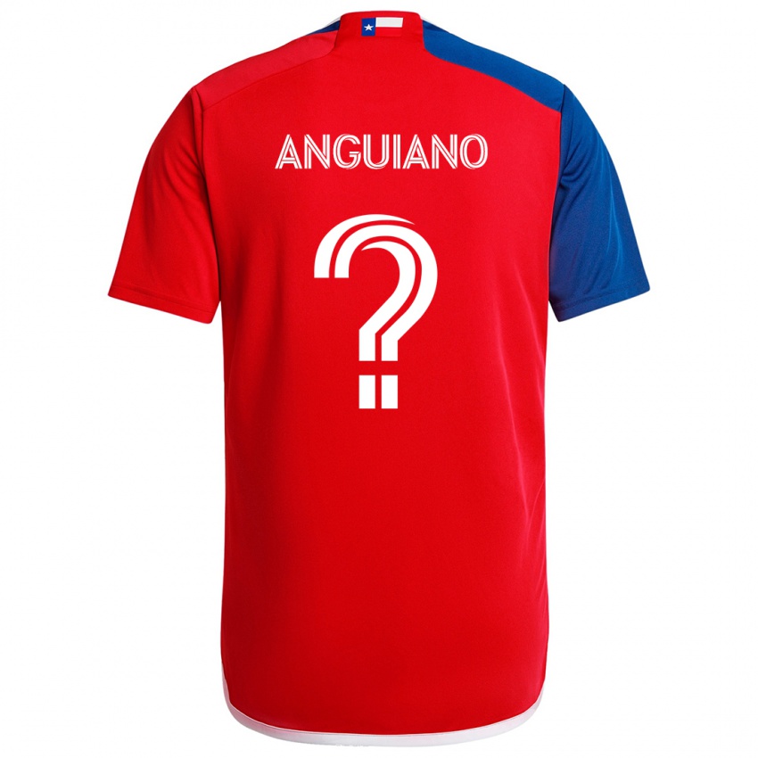 Kinderen Adrian Anguiano #0 Blauw Rood Thuisshirt Thuistenue 2024/25 T-Shirt