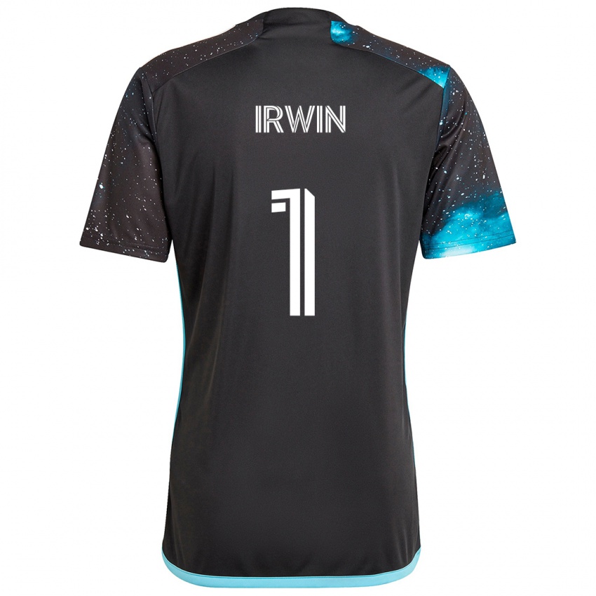 Kinderen Clint Irwin #1 Zwart Blauw Thuisshirt Thuistenue 2024/25 T-Shirt