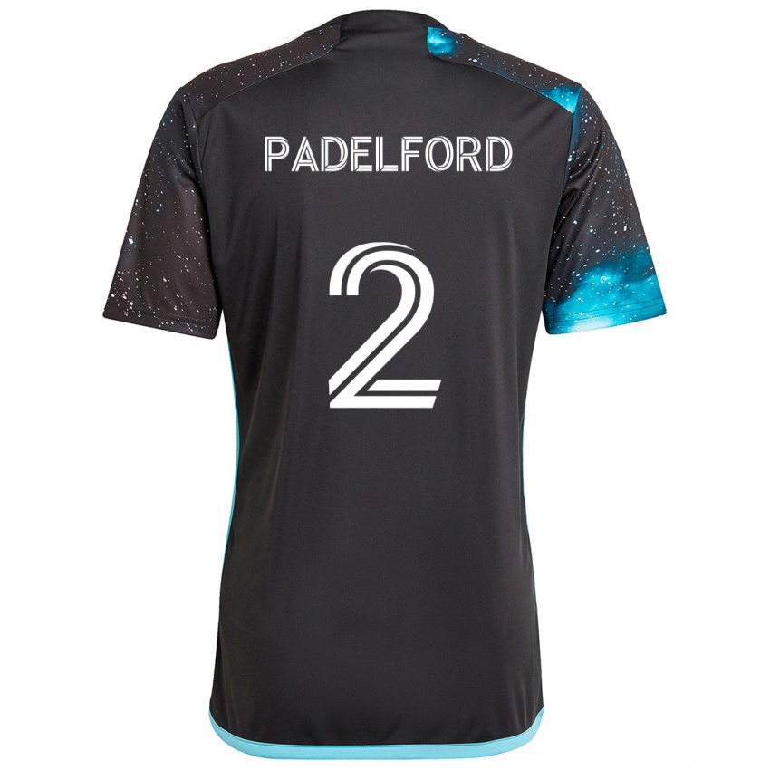 Kinderen Devin Padelford #2 Zwart Blauw Thuisshirt Thuistenue 2024/25 T-Shirt