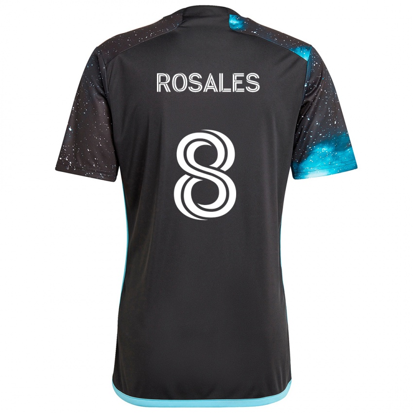 Kinderen Joseph Rosales #8 Zwart Blauw Thuisshirt Thuistenue 2024/25 T-Shirt