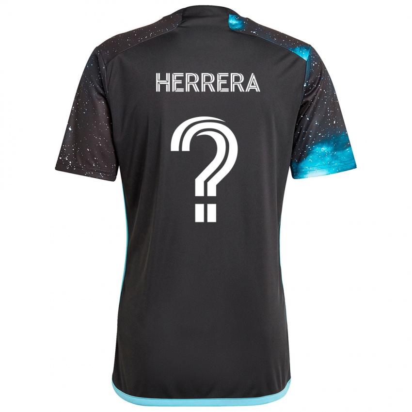 Kinderen Oscar Herrera #0 Zwart Blauw Thuisshirt Thuistenue 2024/25 T-Shirt