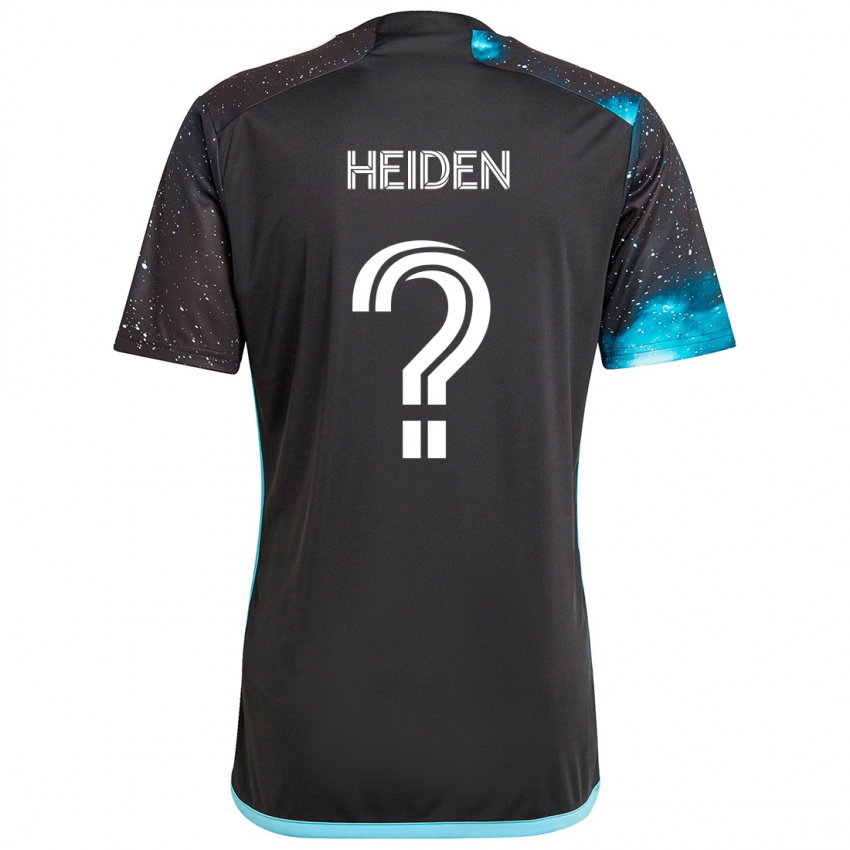 Kinderen Adam Heiden #0 Zwart Blauw Thuisshirt Thuistenue 2024/25 T-Shirt