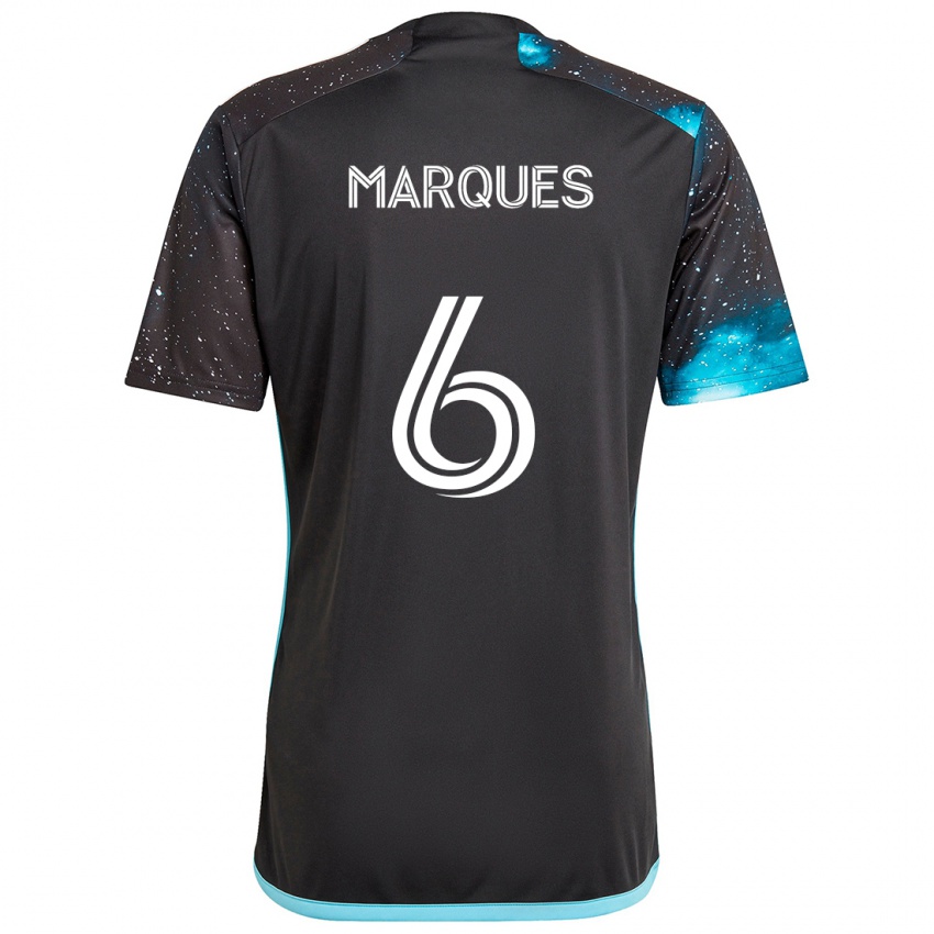 Kinderen Mikael Marqués #6 Zwart Blauw Thuisshirt Thuistenue 2024/25 T-Shirt