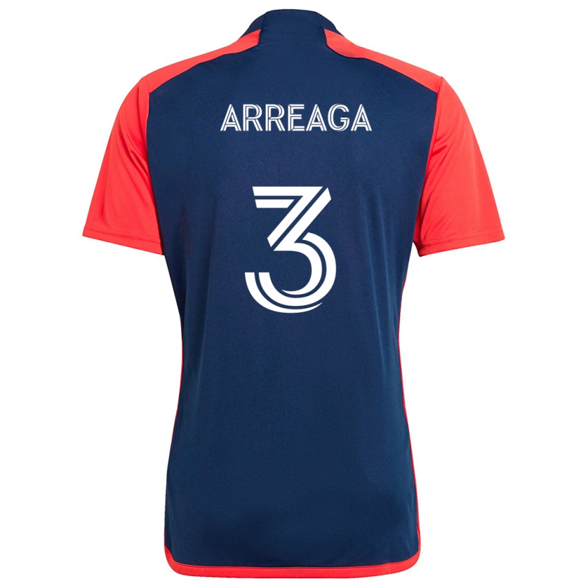 Kinderen Xavier Arreaga #3 Blauw Rood Thuisshirt Thuistenue 2024/25 T-Shirt