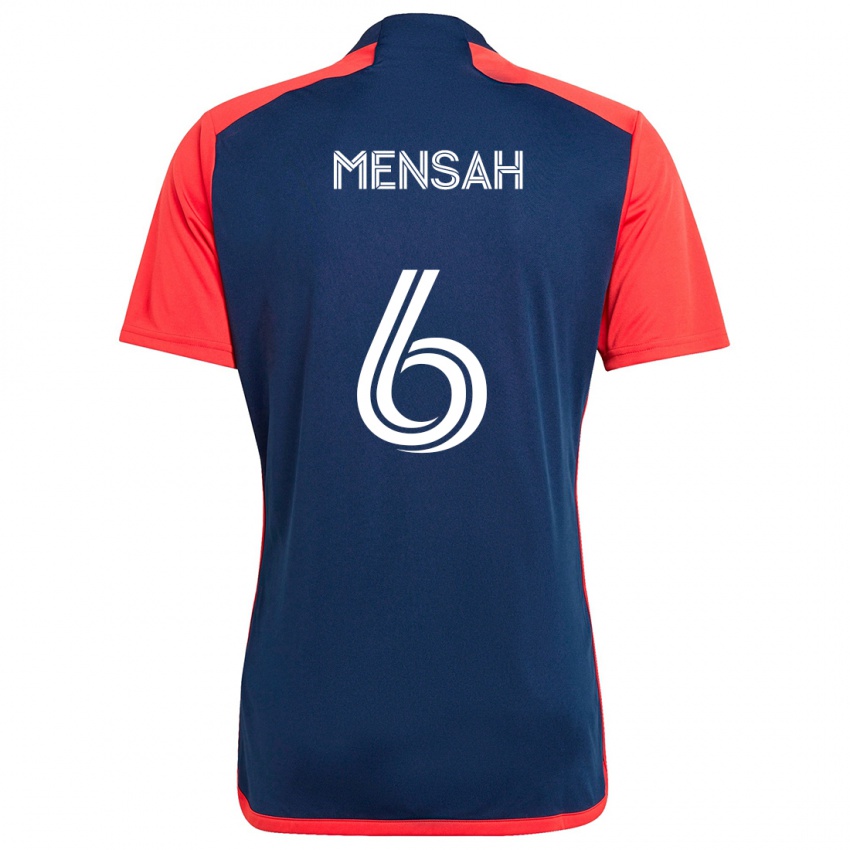 Kinderen Jonathan Mensah #6 Blauw Rood Thuisshirt Thuistenue 2024/25 T-Shirt