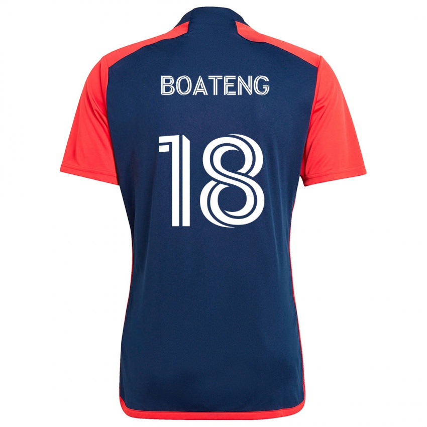 Kinderen Emmanuel Boateng #18 Blauw Rood Thuisshirt Thuistenue 2024/25 T-Shirt