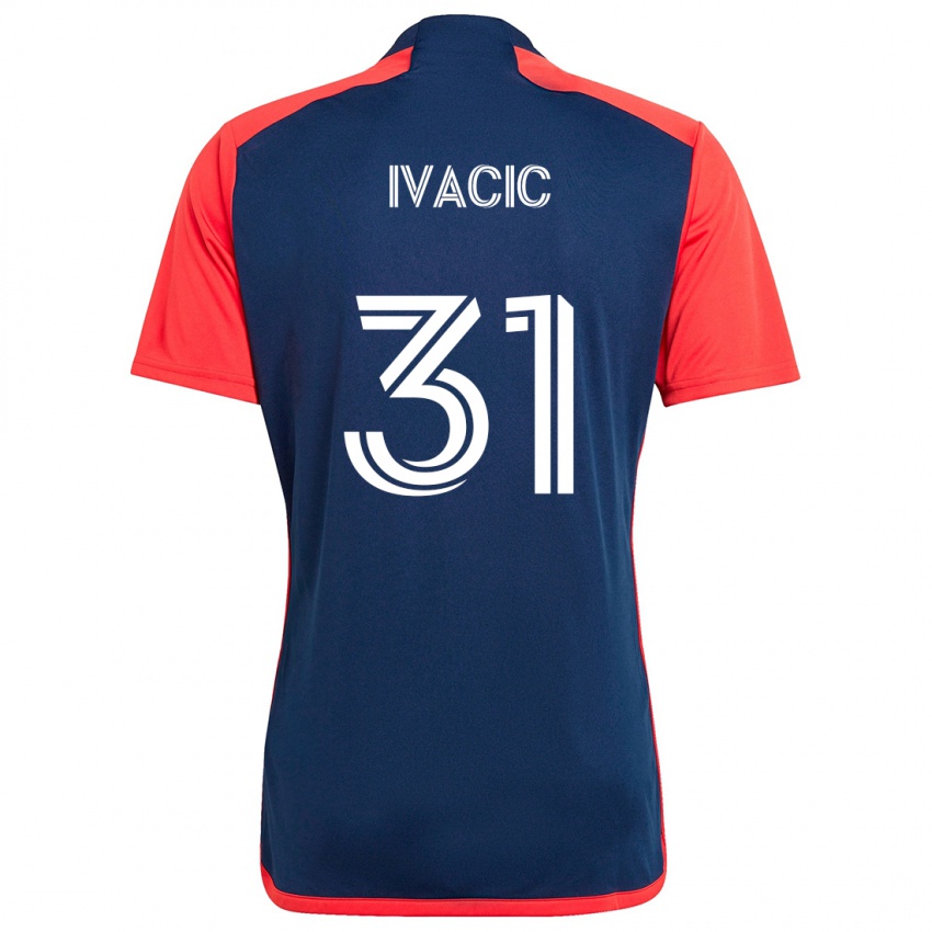 Kinderen Aljaz Ivacic #31 Blauw Rood Thuisshirt Thuistenue 2024/25 T-Shirt