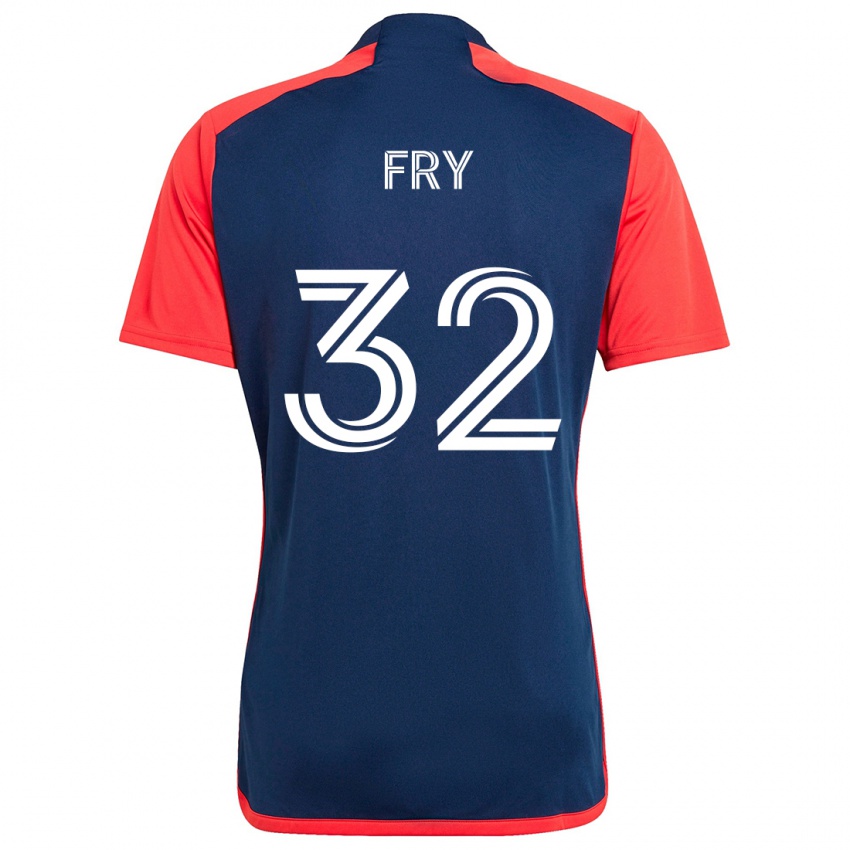 Kinderen Malcolm Fry #32 Blauw Rood Thuisshirt Thuistenue 2024/25 T-Shirt