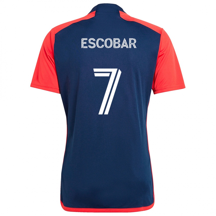 Kinderen Olger Escobar #7 Blauw Rood Thuisshirt Thuistenue 2024/25 T-Shirt