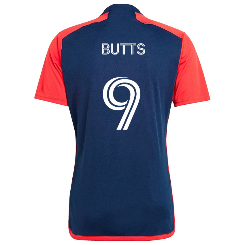 Kinderen Liam Butts #9 Blauw Rood Thuisshirt Thuistenue 2024/25 T-Shirt