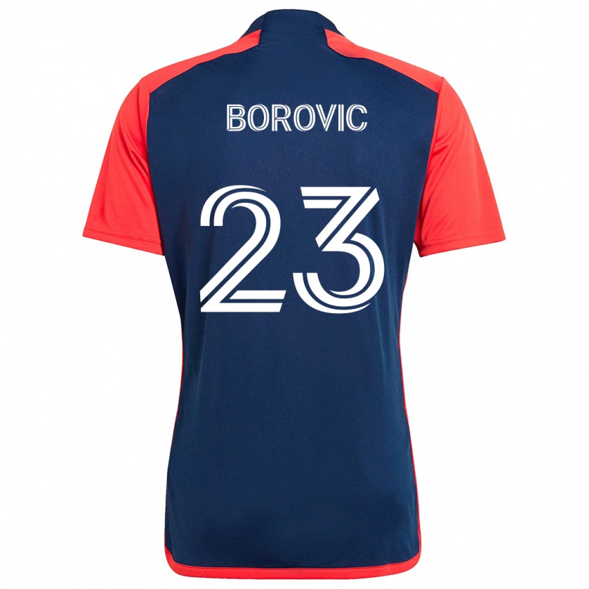 Kinderen Luka Borovic #23 Blauw Rood Thuisshirt Thuistenue 2024/25 T-Shirt