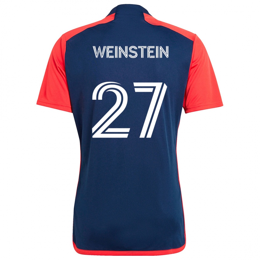 Kinderen Max Weinstein #27 Blauw Rood Thuisshirt Thuistenue 2024/25 T-Shirt