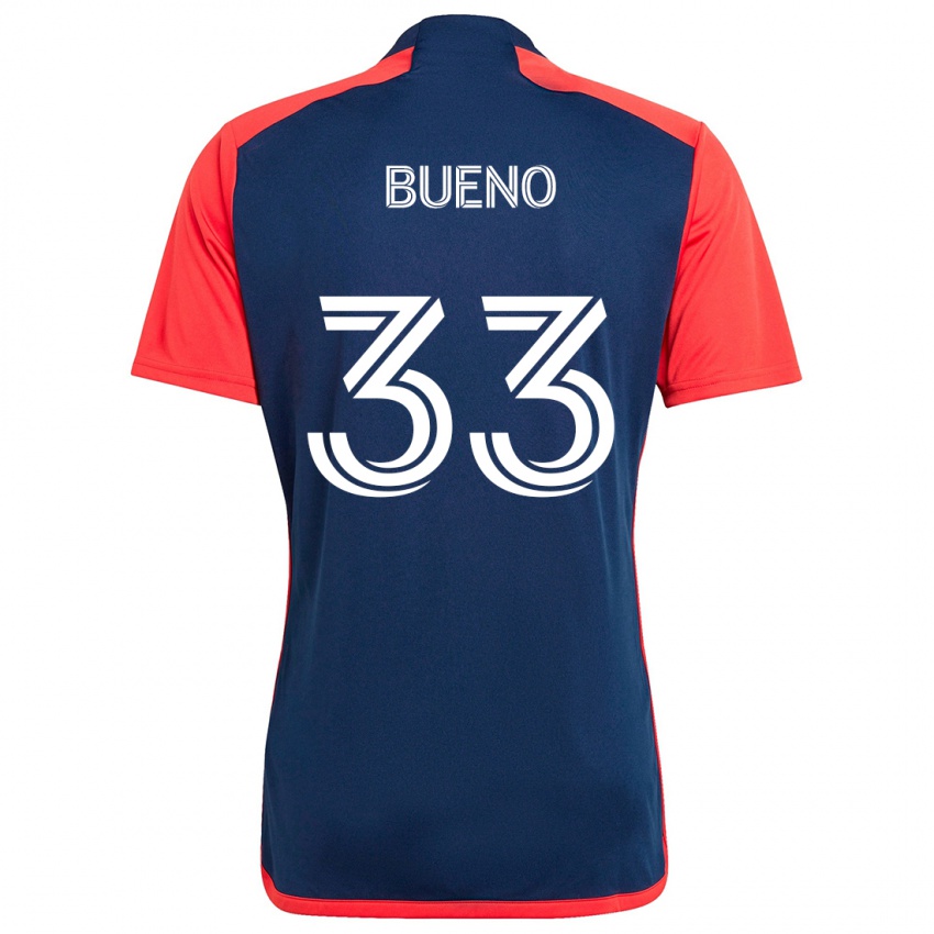 Kinderen Brandonn Bueno #33 Blauw Rood Thuisshirt Thuistenue 2024/25 T-Shirt