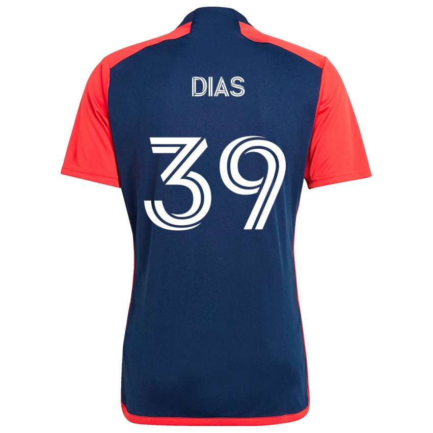 Kinderen Marcos Dias #39 Blauw Rood Thuisshirt Thuistenue 2024/25 T-Shirt