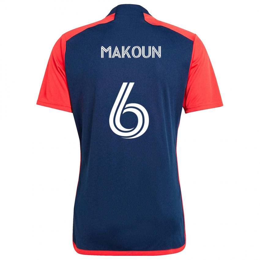 Kinderen Christian Makoun #6 Blauw Rood Thuisshirt Thuistenue 2024/25 T-Shirt