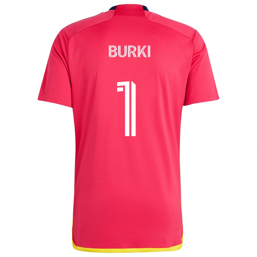 Kinderen Roman Bürki #1 Rood Blauw Thuisshirt Thuistenue 2024/25 T-Shirt