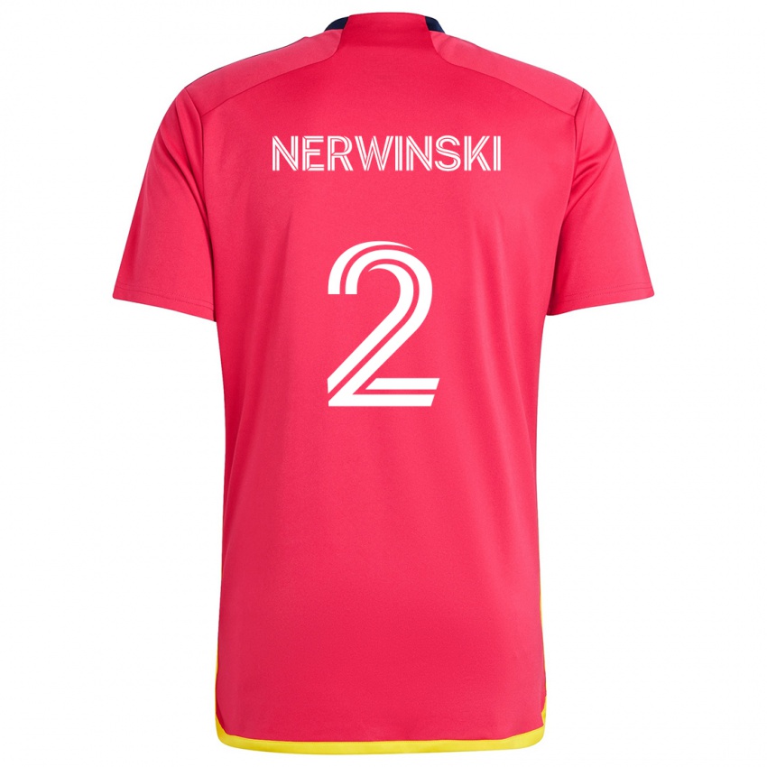 Kinderen Jake Nerwinski #2 Rood Blauw Thuisshirt Thuistenue 2024/25 T-Shirt